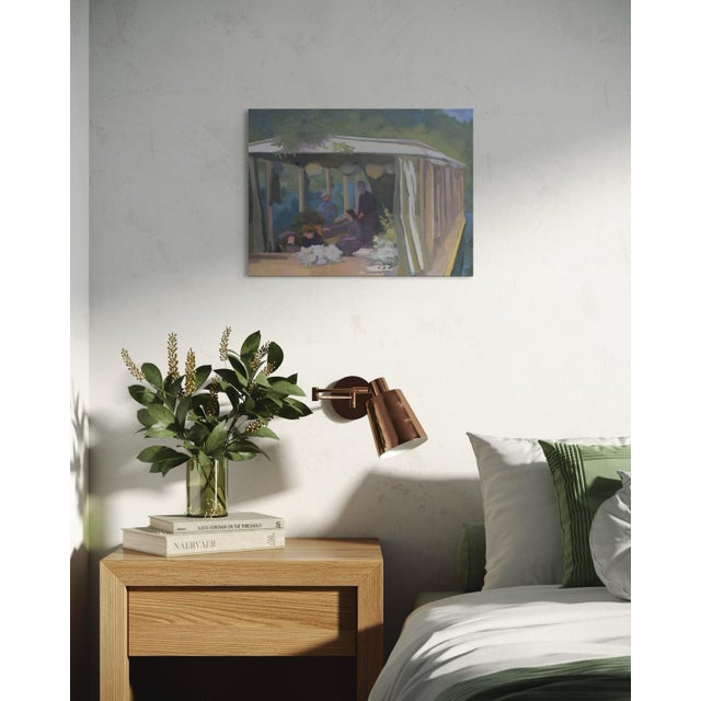 "Midsummer in the River Valley" is an original oil painting, depicting a leisure cruise on the Delaware River during...