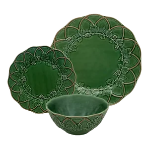 Bordallo Pinheiro Woods Service for One Dinnerware Set, 3 Pieces