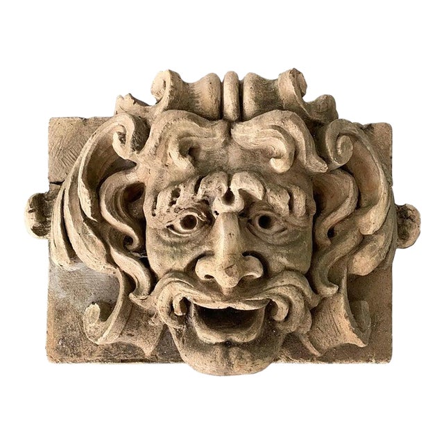 1920s Large Carved Garden Gargoyle Alto Relief Sculpture For Sale