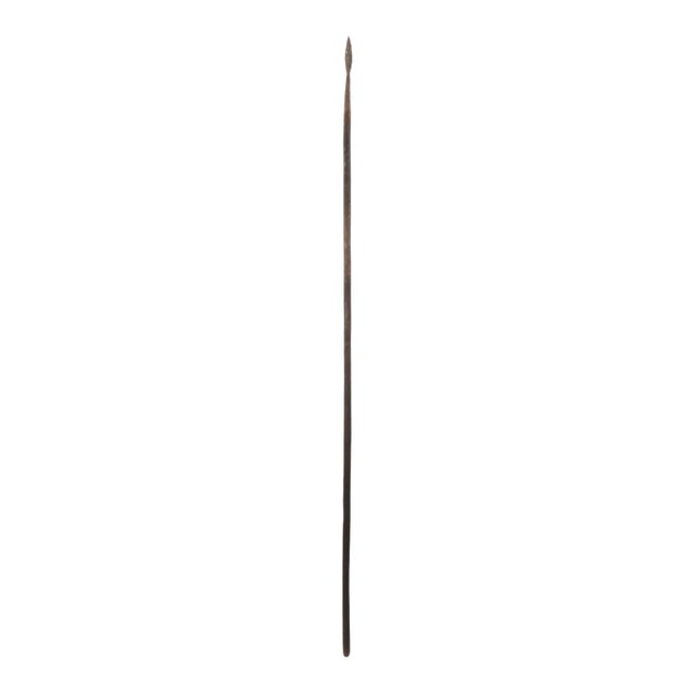 Early 20th Century Maasai Hunting Spear with Iron Blade 62 Inch Kenya For Sale