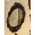 1990s Vintage Italian Oval Shaped Wood Carved Mirror For Sale - Image 4 of 10