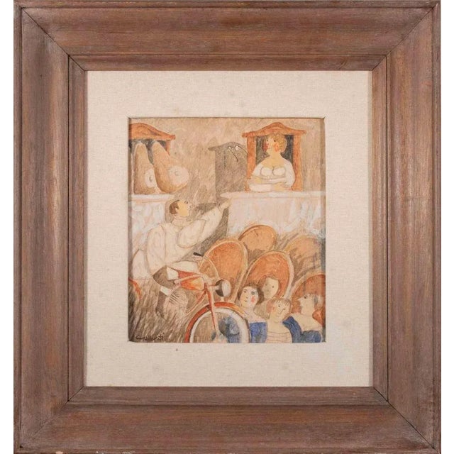 1980s Alberto Gallerati, The Acrobat, 1980s, Oil Painting For Sale - Image 5 of 5