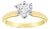 One Carat Heart Shaped Solitaire Diamond Engagement Ring, Size 4 For Sale