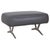 Gray Monroe Ottoman in Grey Leather from Koinor For Sale - Image 8 of 8