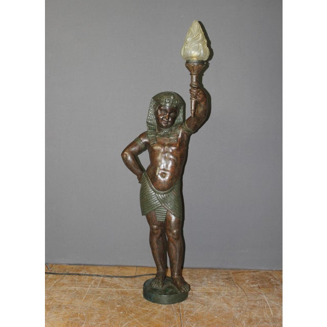 Egyptian Style Nubian Torch Holder in Cast Iron, 19th Century For Sale - Image 16 of 16