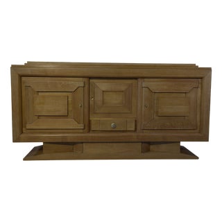 Brutalist Art Deco Oak Sideboard in the style of Charles Duduyt, 1930s-1940s For Sale