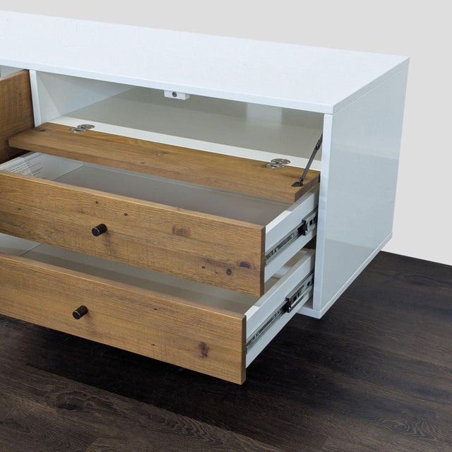Brown West Elm Media Console For Sale - Image 8 of 10