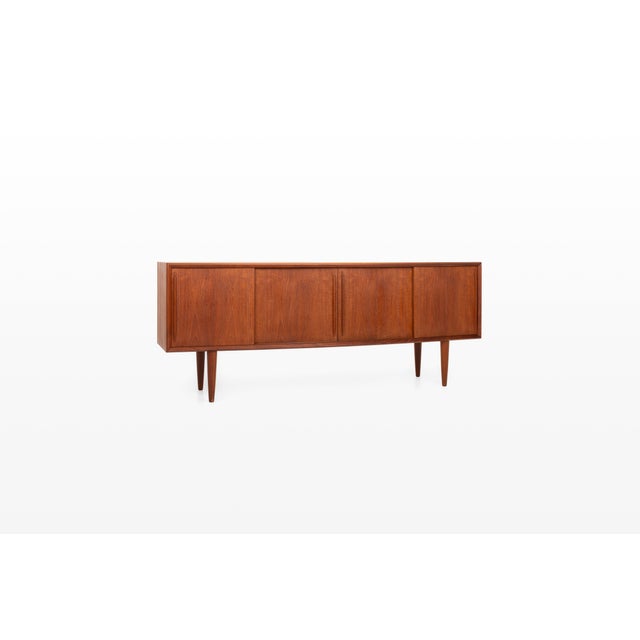 Mid-Century Modern Bowed Teak Sideboard by H.P. Hansen, 1960s For Sale - Image 3 of 14
