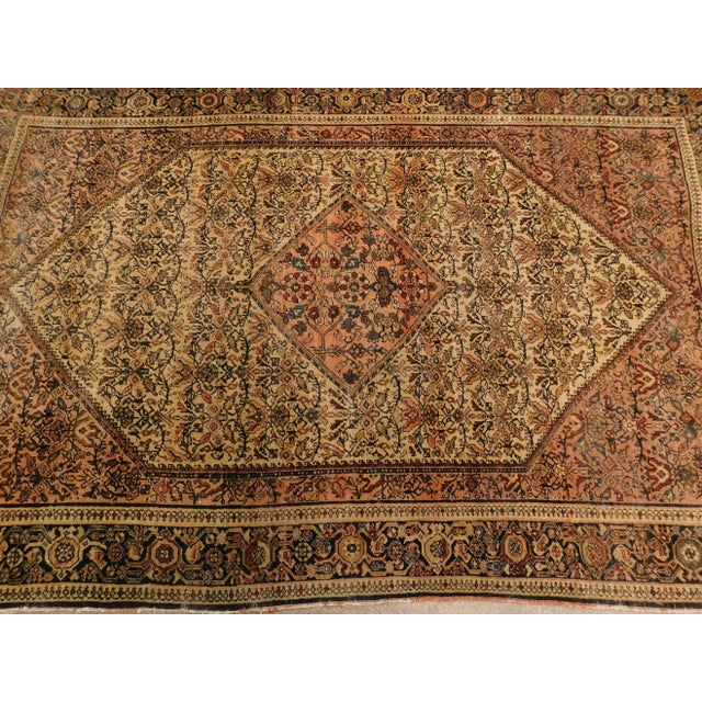 Persian Antique Persian Sarouk Farahan Rug - 4′ × 6′2″ For Sale - Image 3 of 13
