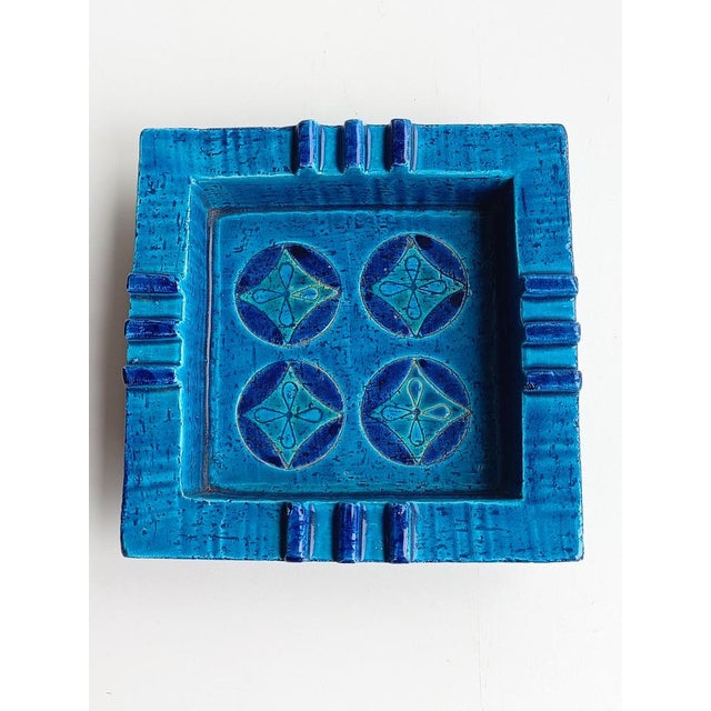 Blue Ceramic Ashtray Vide-Poche by Aldo Londi Rimini for Bitossi, Italy, 1960s For Sale - Image 10 of 10