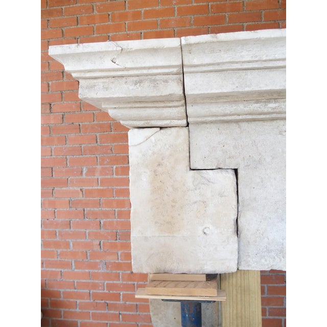 Cream Large Louis XIII Chateau Fireplace Mantel From La Meuse, France, 17th Century For Sale - Image 8 of 18