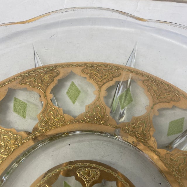 Hollywood Regency 1970s Culver Valencia Round Glass Platter For Sale - Image 3 of 7