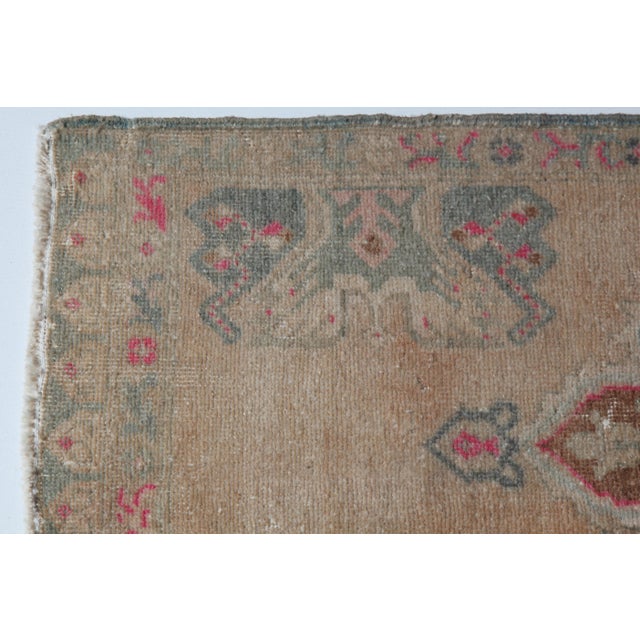 Bohemian Turkish Entryway Rug - Vintage Turkish Tribal Wool Door Mat –1' 8'' X 3' 4'' For Sale - Image 4 of 11
