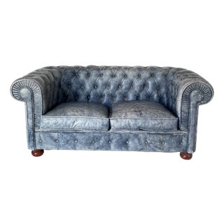 Chesterfield-Style Leather Sofa, 1990s For Sale