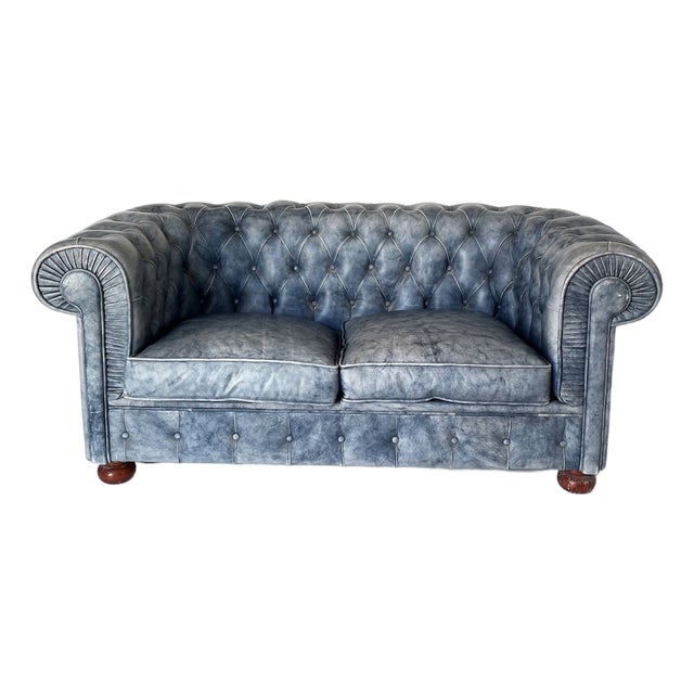 Chesterfield-Style Leather Sofa, 1990s For Sale