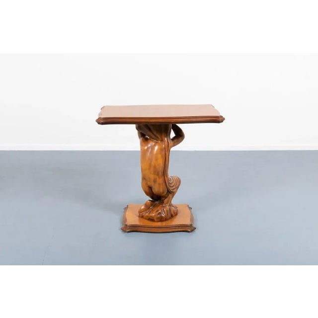 Beige Italian Sculptural Side Table, 1970s For Sale - Image 8 of 10