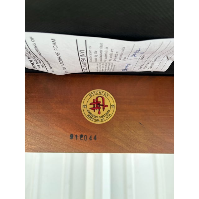 Stickley 21st Century Collection Cherry & Leather Mission Dining Chairs- Set of 6 For Sale - Image 12 of 12