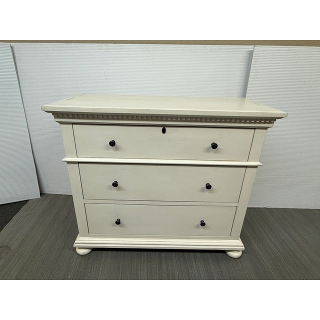 Rustic Restoration Hardware Jameson Dresser, Antiqued White For Sale - Image 3 of 12