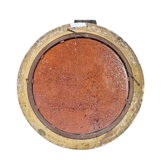 Gold Large English Giltwood Convex Bullseye Mirror, by Charles Nosotti For Sale - Image 8 of 9