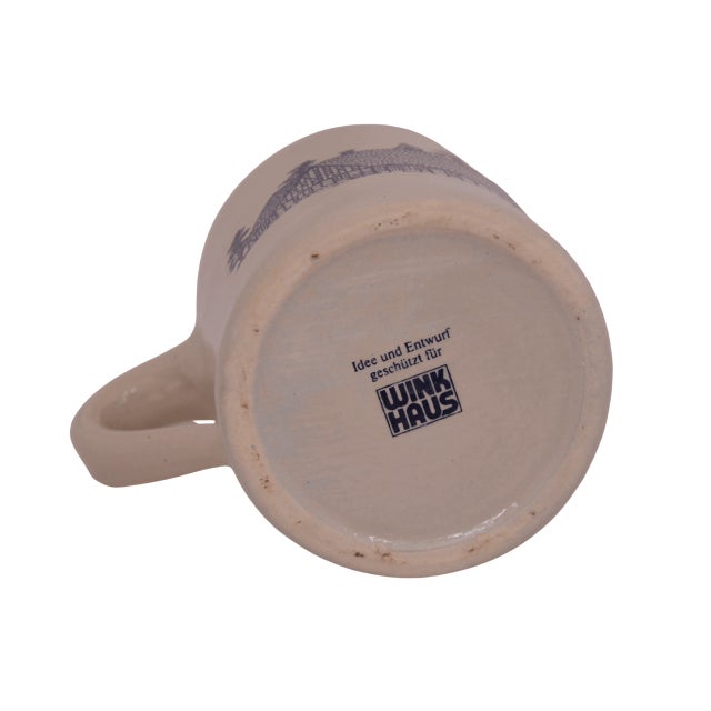 Vintage Blue German Ironstone Ceramic Stein For Sale In Chicago - Image 6 of 6