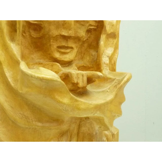 Wood Anthroposophical Basswood Sculpture in the Dornach Style, 1940s For Sale - Image 7 of 10