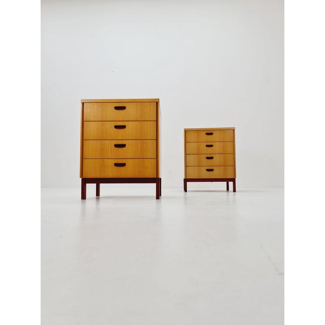 Mid-Century German Ash and Teak Nightstands by Wk Möbel, 1960s For Sale - Image 9 of 11
