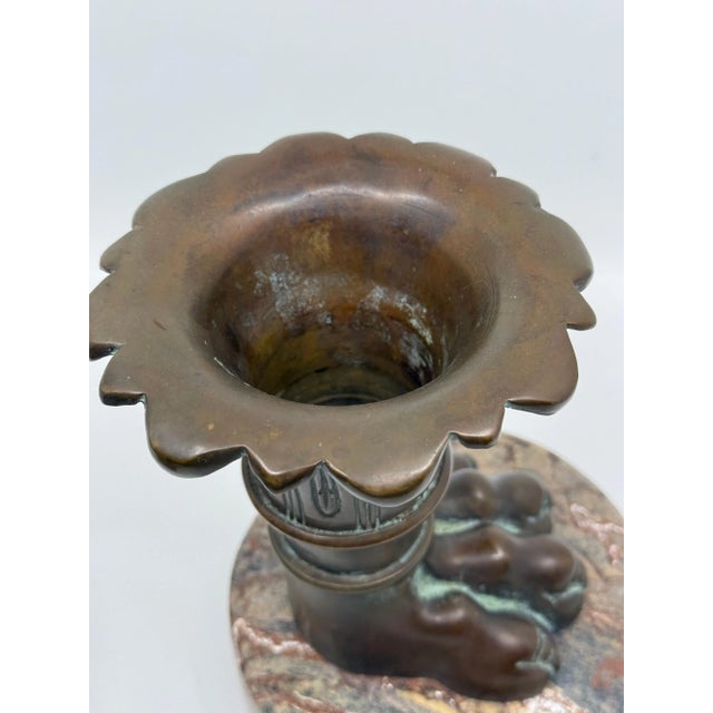 Theodore & Alexander Neo Classical Bronze and Marble Claw Foot For Sale - Image 12 of 12