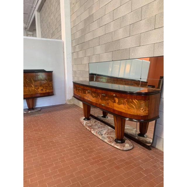 Sideboard with Mirror by Vittorio Dassi for Dassi Mobili Moderni, 1950s, Set of 2 For Sale - Image 11 of 18