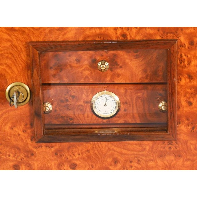 Burr Elm Four Drawer Cigar Humidor Cabinet, 1900s For Sale - Image 12 of 18
