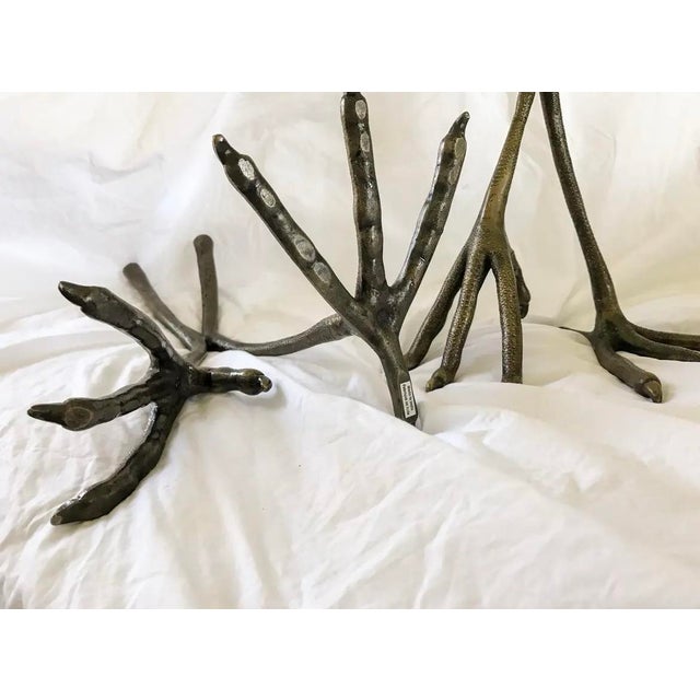 Figurative Pair of Anthropologie Bird Leg Bookends For Sale - Image 3 of 6