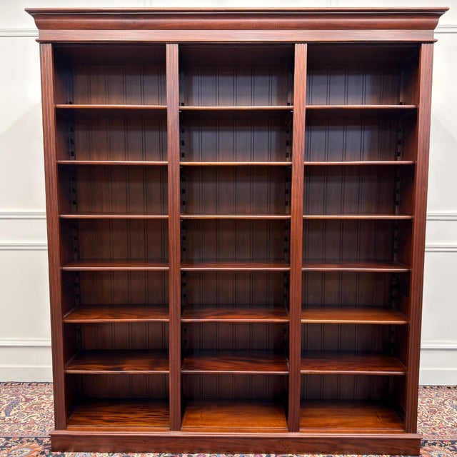 Classic English Open Bookcase For Sale - Image 11 of 13