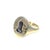Modern 10k Yellow Gold Signet Ring Featuring Diamond Carving, Size 5.75 For Sale - Image 3 of 4