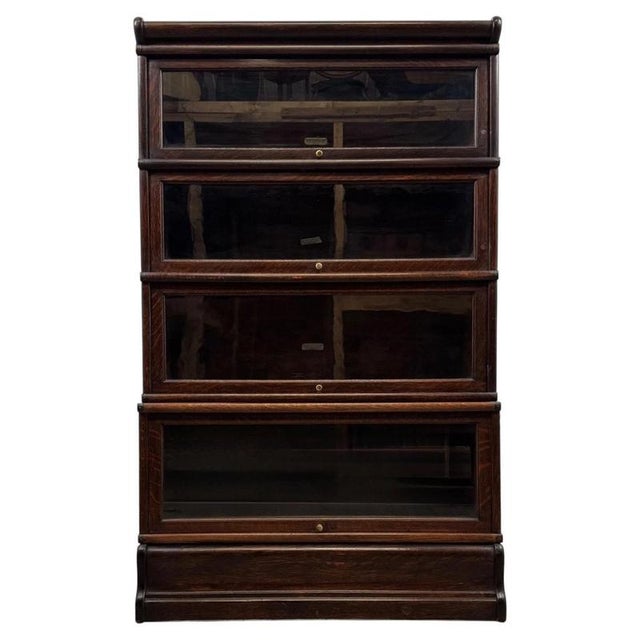 Antique English Oak Stacking Bookcase from Globe Wernicke, 1900s For Sale - Image 6 of 13