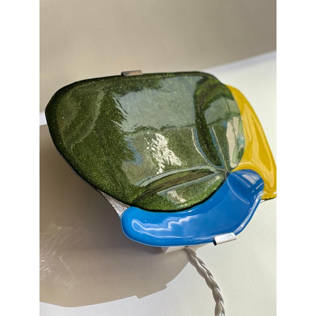 Glass Handcrafted Glass Wall Light by Olga Meyzinger For Sale - Image 7 of 9