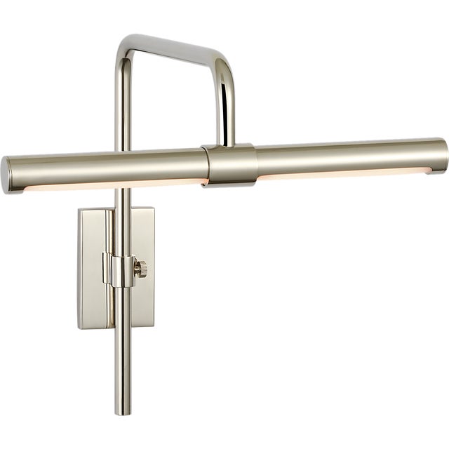 Thomas O'Brien for Visual Comfort Signature Kidd 9" Frame Mount Picture Light in Polished Nickel For Sale In Houston - Image 6 of 12