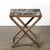 Modern Modernist Oak X Base Side Table W/ Marble Inlayed Top by Mattaliano For Sale - Image 3 of 12