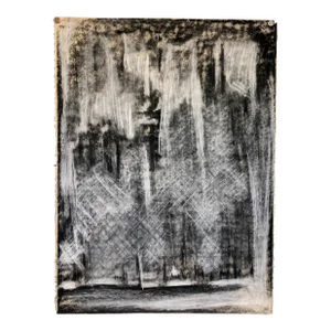 James O. Clark, Abstract Gestural Drawing Chalk and Charcoal Drawing, Light Sculpture Artist ,1988