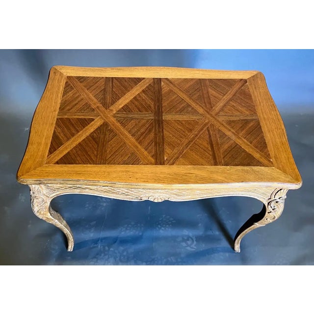 Wood Late 19th Century French Gold Giltwood and Parquetry Top Table For Sale - Image 7 of 7