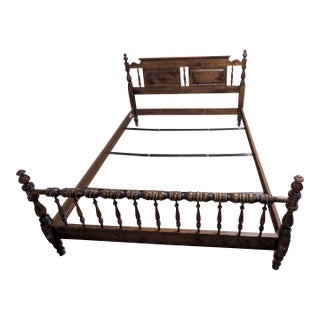 Ethan Allen 1974 Solid Wood Queen Bed For Sale