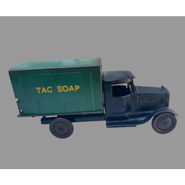 Antique Metalcraft Werk’s Tag Soap Advertising Truck W Original Soap C1930 For Sale - Image 10 of 10