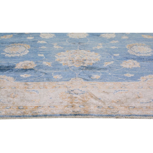 Contemporary Pakistani Oushak Hand Knotted Wool Rug, 10'4"x13'9" For Sale - Image 4 of 6