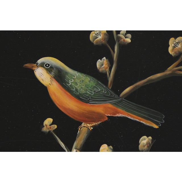 Stunning Bamboo Form Hand Painted Bird Motif Coffee Table For Sale In Philadelphia - Image 6 of 18