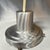 Vintage Art Deco Revival White Satin Glass Pendant Light With Brushed Chrome Hardware For Sale - Image 4 of 9