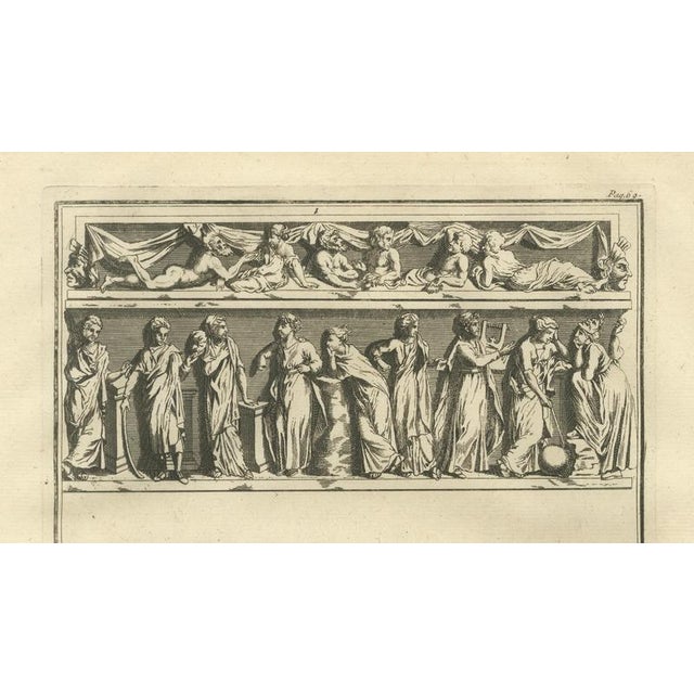 After Bernard de Montfaucon, Roman Relief and Classical Medallions, 1721, Engraving For Sale - Image 3 of 9