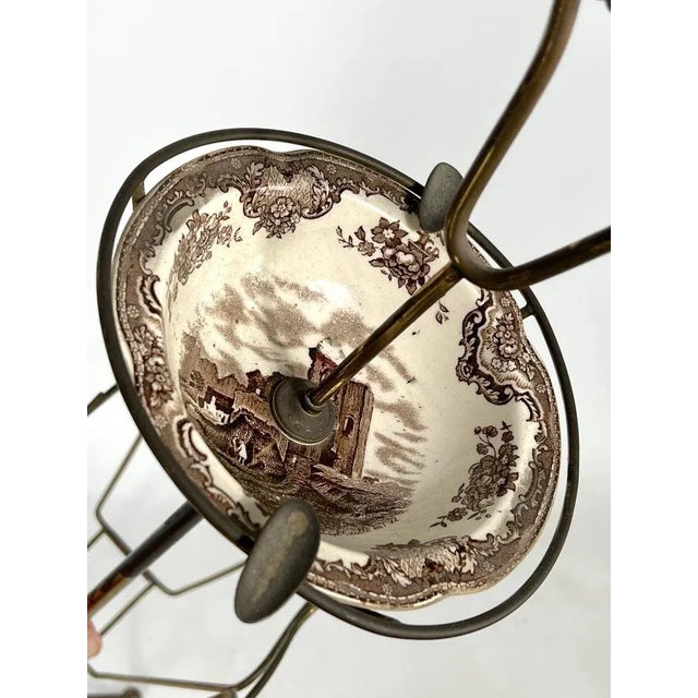 Great vintage condition with normal trace of age and use for this Italian magazine rack made from brass. It includes a...