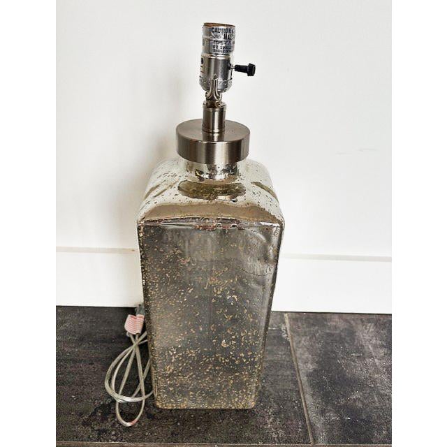 Mercury Glass Table Lamp For Sale - Image 4 of 4