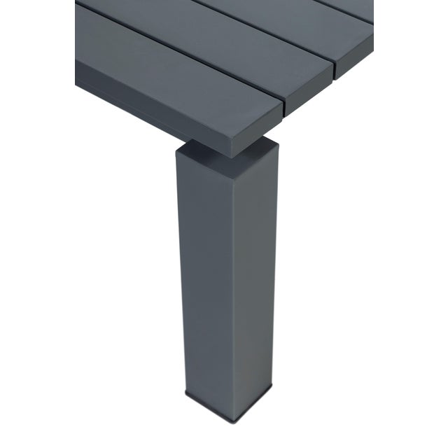 Sardinia Outdoor Aluminum Coffee Table - Gray For Sale - Image 4 of 9