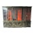 Late 20th Century Black Lacquered Chinoiserie Breakfront China Display Cabinet For Sale