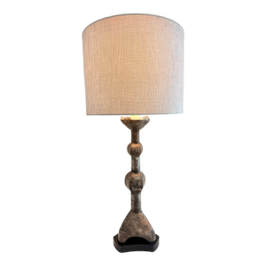 Large Vintage Chapman Sculptural Faux Stone Table Lamp
