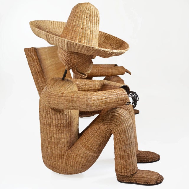 Tan Rare Life and Death Settee by Mario Lopez Torres For Sale - Image 8 of 11